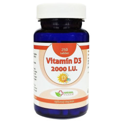 Vitamín D3 2000 I.U. tablety 250 ks