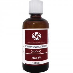 Kyselina chlorovodíková solná HCl 4% (100ml)