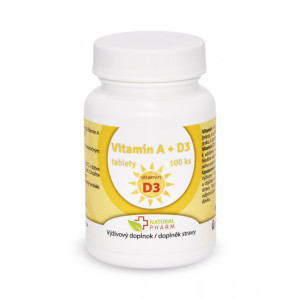 Vitamín A+D3 tablety 100 ks