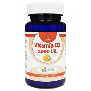 Vitamín D3 2000 I.U. tablety 250 ks