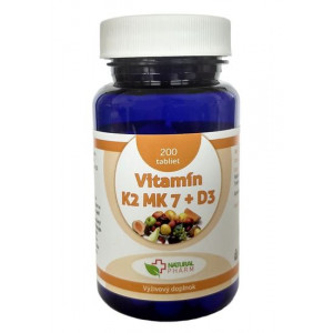 Vitamín K2 MK-7 + D3 tablety 200 ks
