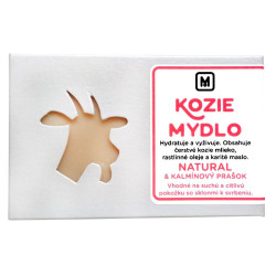 Mýdlo z kozího mléka - NATURAL & KALMÍNOVÝ PRÁŠEK 110g